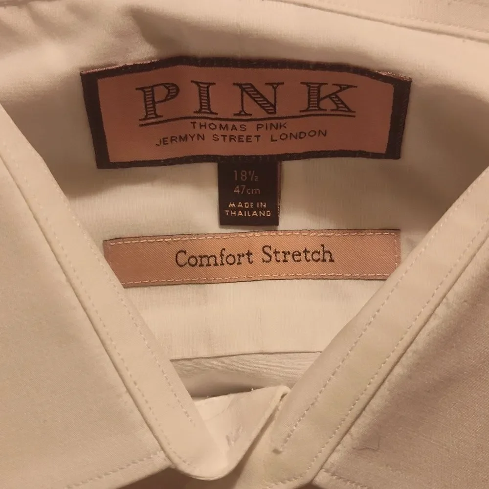 Pink Thomas Pink white shirt(small 1 dot) (40)